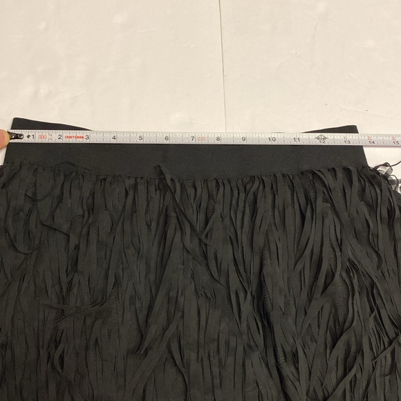 NEW! Francesca's Blue Rain Black Fringe Layered Mini Skirt Size XL - Picture 13 of 13